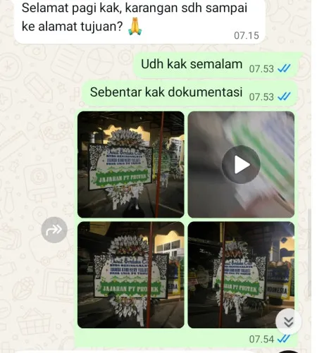 Pengiriman Papan Bunga Selamat Bergas