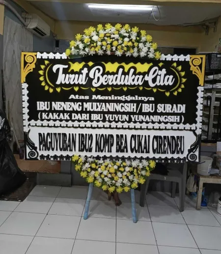 Papan Bunga Duka Bergas